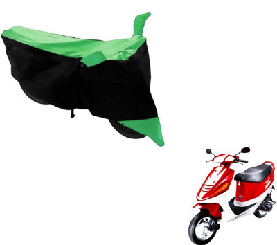 MOCKHE Two Wheeler Cover for Kinetic(Black, Green)