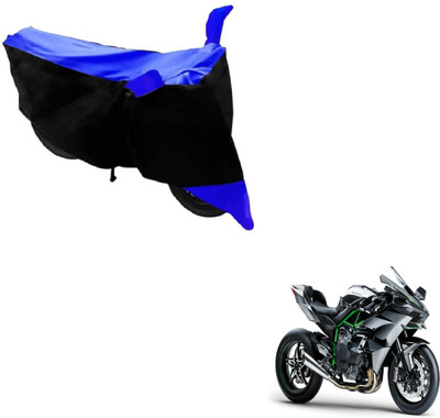 MOCKHE Two Wheeler Cover for Kawasaki(Ninja 1000, Black, Blue)
