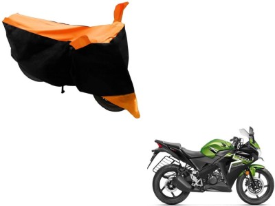 MOCKHE Two Wheeler Cover for Honda(CBR 150R, Black, Orange)