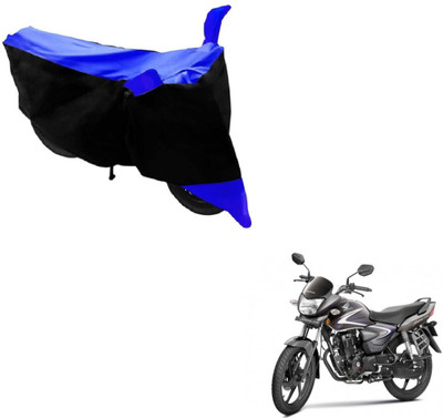 Amanzo Two Wheeler Cover for Honda(CB Shine, Black, Blue)