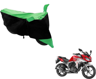 MOCKHE Two Wheeler Cover for Yamaha(Fazer, Black, Green)