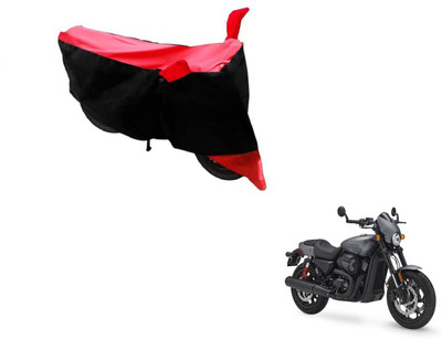 MOCKHE Two Wheeler Cover for Harley Davidson(Black, Red)