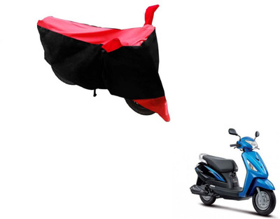NIKS Two Wheeler Cover for Suzuki(Zeus, Black, Red)