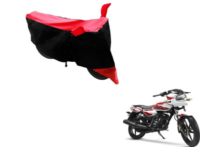 MOCKHE Two Wheeler Cover for TVS(Phoenix 125, Black, Red)