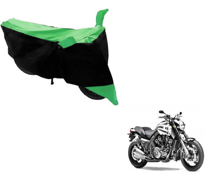 Flipkart SmartBuy Two Wheeler Cover for Yamaha(VMAX, Black, Green)