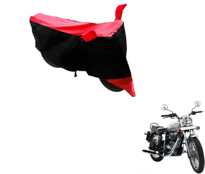 MOCKHE Two Wheeler Cover for Royal Enfield(Bullet 350, Black, Red)