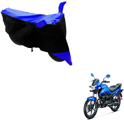 MOCKHE Two Wheeler Cover for Honda(Livo, Black, Blue)