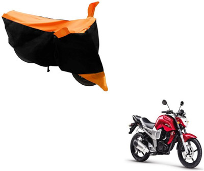 Amanzo Two Wheeler Cover for Yamaha(FZ, Black, Orange)
