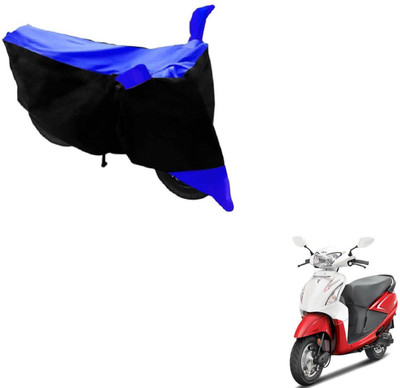 MOCKHE Two Wheeler Cover for Hero(Pleasure, Black, Blue)