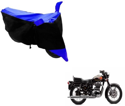 Amanzo Two Wheeler Cover for Royal Enfield(500, Black, Blue)