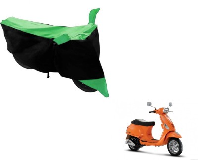 Amanzo Two Wheeler Cover for Universal For Bike(Vespa SXL, Black, Green)