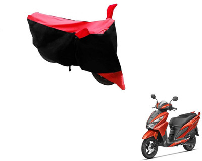 MOCKHE Two Wheeler Cover for Honda(Grazia, Black, Red)