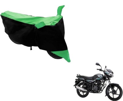 NIKS Two Wheeler Cover for Bajaj(Discover 100 DTS-i, Black, Green)