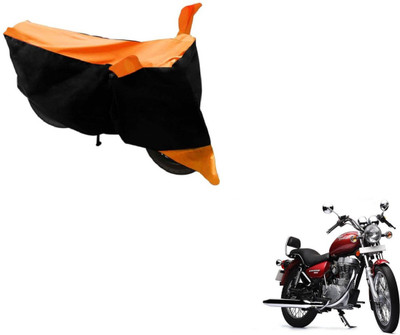 MOCKHE Two Wheeler Cover for Royal Enfield(Thunderbird 500, Black, Orange)