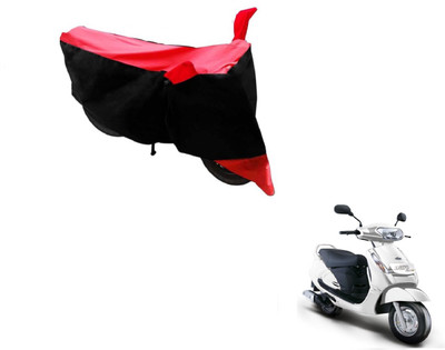MOCKHE Two Wheeler Cover for Mahindra(Duro DZ, Black, Red)