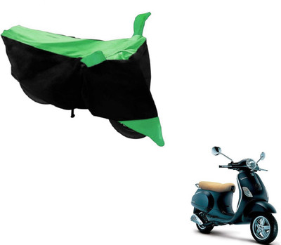 MOCKHE Two Wheeler Cover for Universal For Bike(Piaggio Vespa, Black, Green)