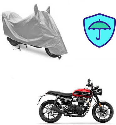Atulit enterprises Waterproof Two Wheeler Cover for Triumph(Twin, Silver)