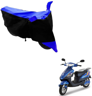 MOCKHE Two Wheeler Cover for Lohia(Oma Star, Black, Blue)