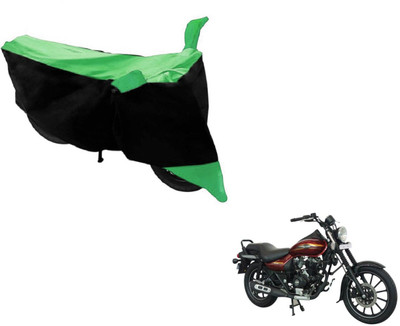MOCKHE Two Wheeler Cover for Bajaj(Avenger 150 Street, Black, Green)