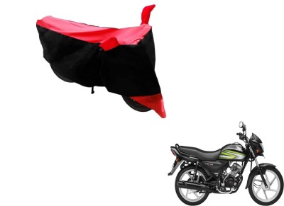 MOCKHE Two Wheeler Cover for Honda(CD 110 Dream, Black, Red)