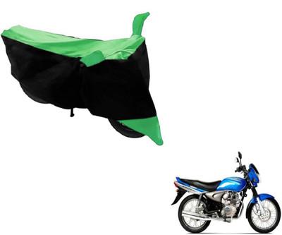 MOCKHE Two Wheeler Cover for Bajaj(Black, Green)