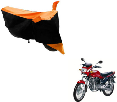 MOCKHE Two Wheeler Cover for Hero(Ambition, Black, Orange)