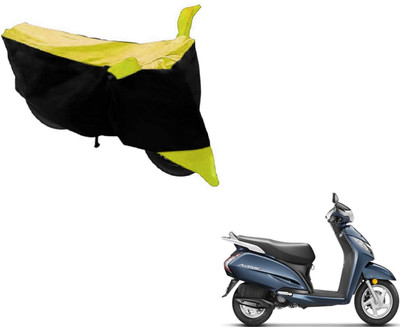 MOCKHE Two Wheeler Cover for Honda(Activa 3G, Black, Yellow)
