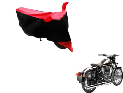 Amanzo Two Wheeler Cover for Royal Enfield(Classic Chrome, Black, Red)