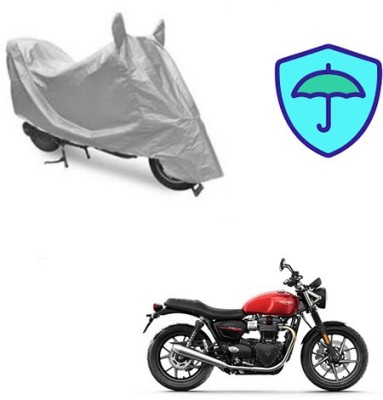 Atulit enterprises Waterproof Two Wheeler Cover for Triumph(Twin spark, Silver)