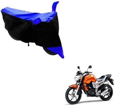 MOCKHE Two Wheeler Cover for Yamaha(FZ16, Black, Blue)