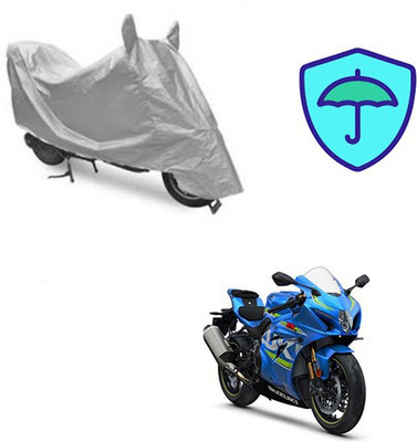 Atulit enterprises Waterproof Two Wheeler Cover for Suzuki(GSX, Silver)
