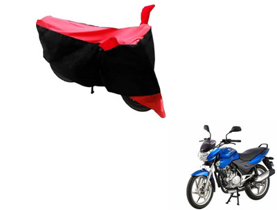 Amanzo Two Wheeler Cover for Bajaj(Discover 150 s, Black, Red)