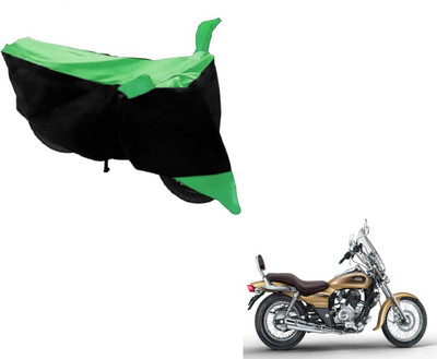 MOCKHE Two Wheeler Cover for Bajaj(Avenger, Black, Green)