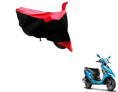 MOCKHE Two Wheeler Cover for TVS(Zest, Black, Red)