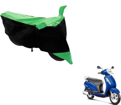 NIKS Two Wheeler Cover for Suzuki(Access, Black, Green)