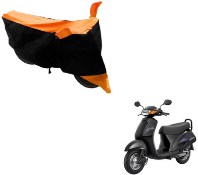 Amanzo Two Wheeler Cover for Honda(Activa, Black, Orange)