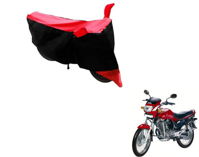 MOCKHE Two Wheeler Cover for Hero(Ambition, Black, Red)