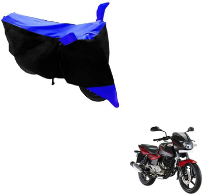 MOCKHE Two Wheeler Cover for Bajaj(Pulsar 180 DTS-i, Black, Blue)