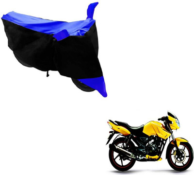 MOCKHE Two Wheeler Cover for TVS(Apache, Black, Blue)