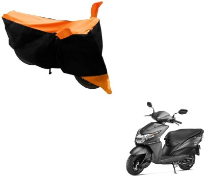 NIKS Two Wheeler Cover for Honda(Dio, Black, Orange)