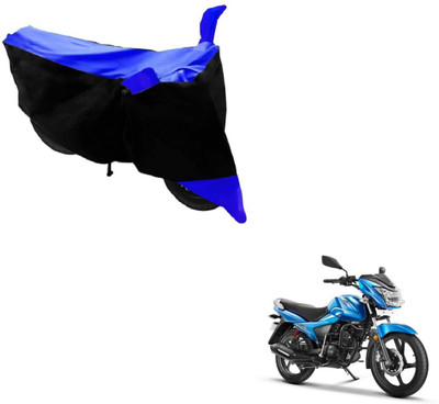 MOCKHE Two Wheeler Cover for TVS(Victor GLX, Black, Blue)