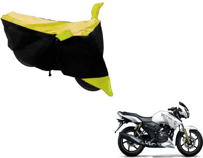 MOCKHE Two Wheeler Cover for TVS(Apache RTR 160, Black, Yellow)