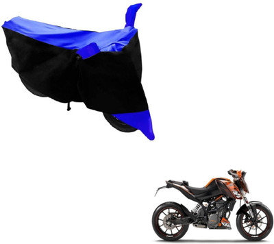MOCKHE Two Wheeler Cover for KTM(Duke 200, Black, Blue)