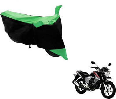 MOCKHE Two Wheeler Cover for Honda(Unicorn Dazzler, Black, Green)