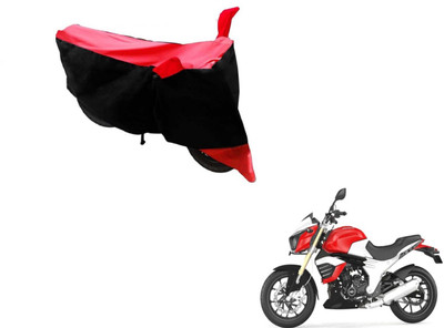 MOCKHE Two Wheeler Cover for Mahindra(Mojo, Black, Red)