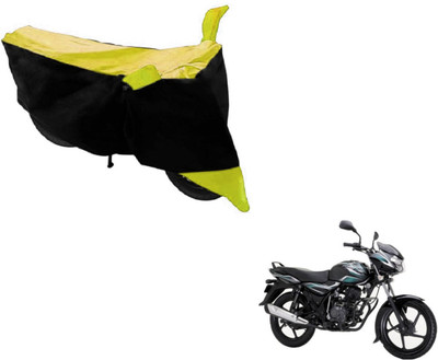 MOCKHE Two Wheeler Cover for Bajaj(Discover 100 DTS-i, Black, Yellow)