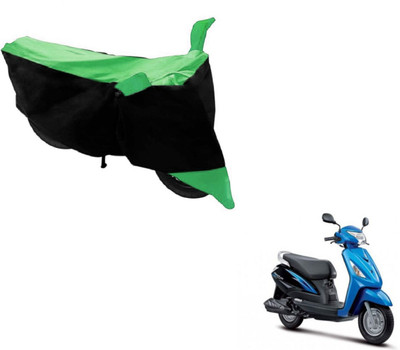 NIKS Two Wheeler Cover for Suzuki(Zeus, Black, Green)