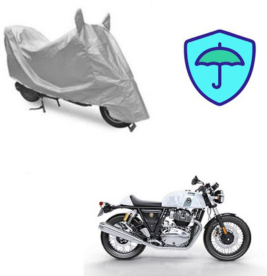 Atulit enterprises Waterproof Two Wheeler Cover for Royal Enfield(Continental GT, Silver)