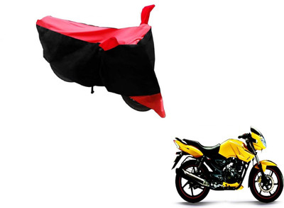 Flipkart SmartBuy Two Wheeler Cover for TVS(Apache, Black, Red)