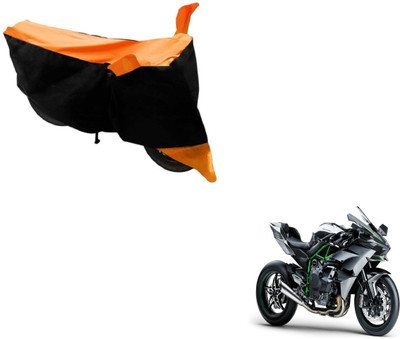 MOCKHE Two Wheeler Cover for Kawasaki(Ninja 1000, Black, Orange)